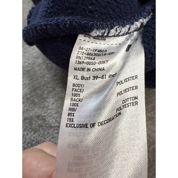 J.W. Anderson Uniqlo Japan Blue Fleece Pullover Sweatshirt Women’s XL Cozy - Picture 9 of 9